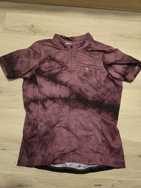 Specialized Women's Short Sleeve Cycling Jersey - Maroon Tie-Dye